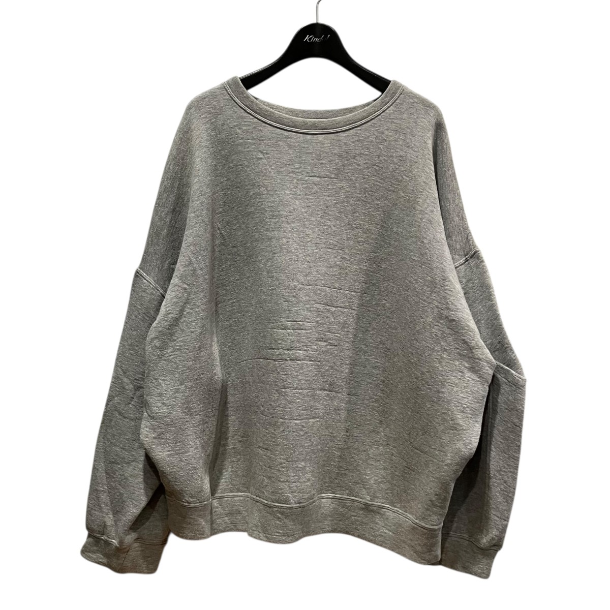 【中古】 ssstein　 COTTON DOUBLE KNIT TUCKED CREW NECK LS クルーネックスウェット ST．1118 グレー サイズ：S 【040426】（シュタイン）