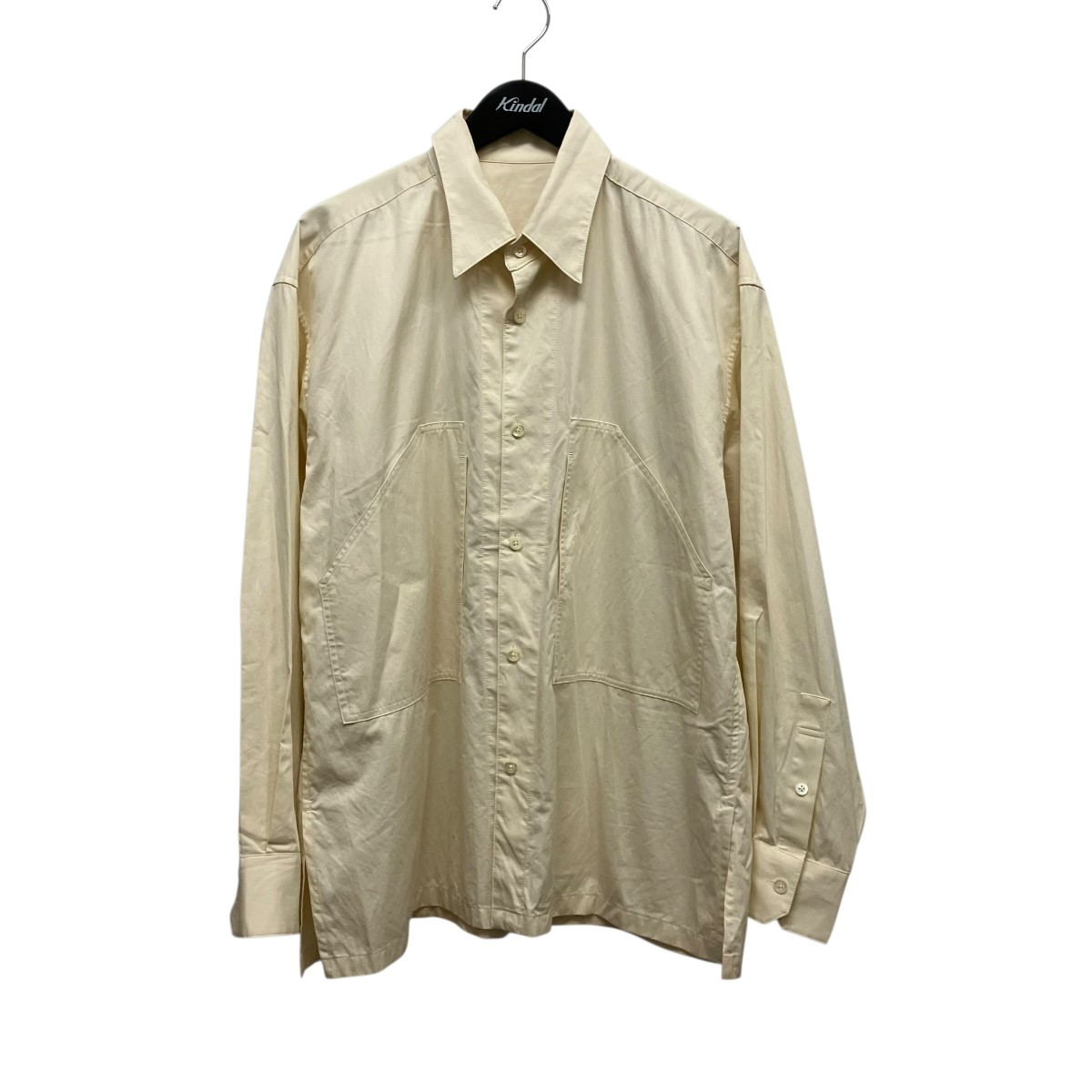 【中古】 IRENISA　 WIDE POCKETS SHIRT BLOUSON レギュラーカラー長袖シャツ IH-23SS-B020-CSS ベージュ サイズ：3 【040426】（イレニサ）