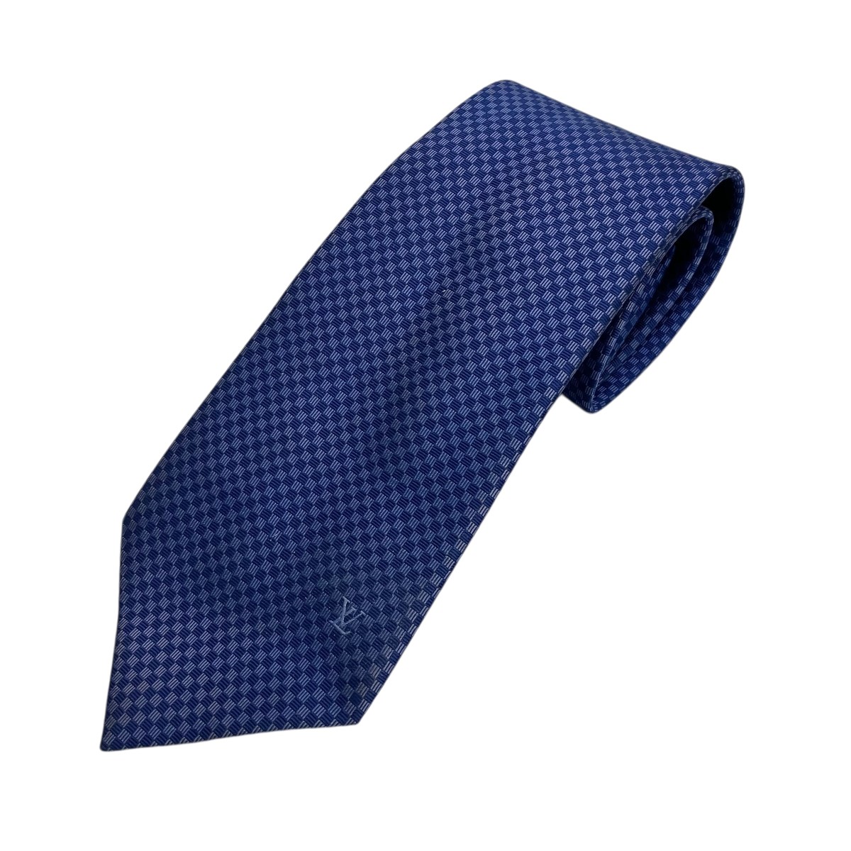【中古】 LOUIS VUITTON　 マイクロダミエネクタイ M78747 ネイビー サイズ：One Size 【040426】（ルイヴィトン）