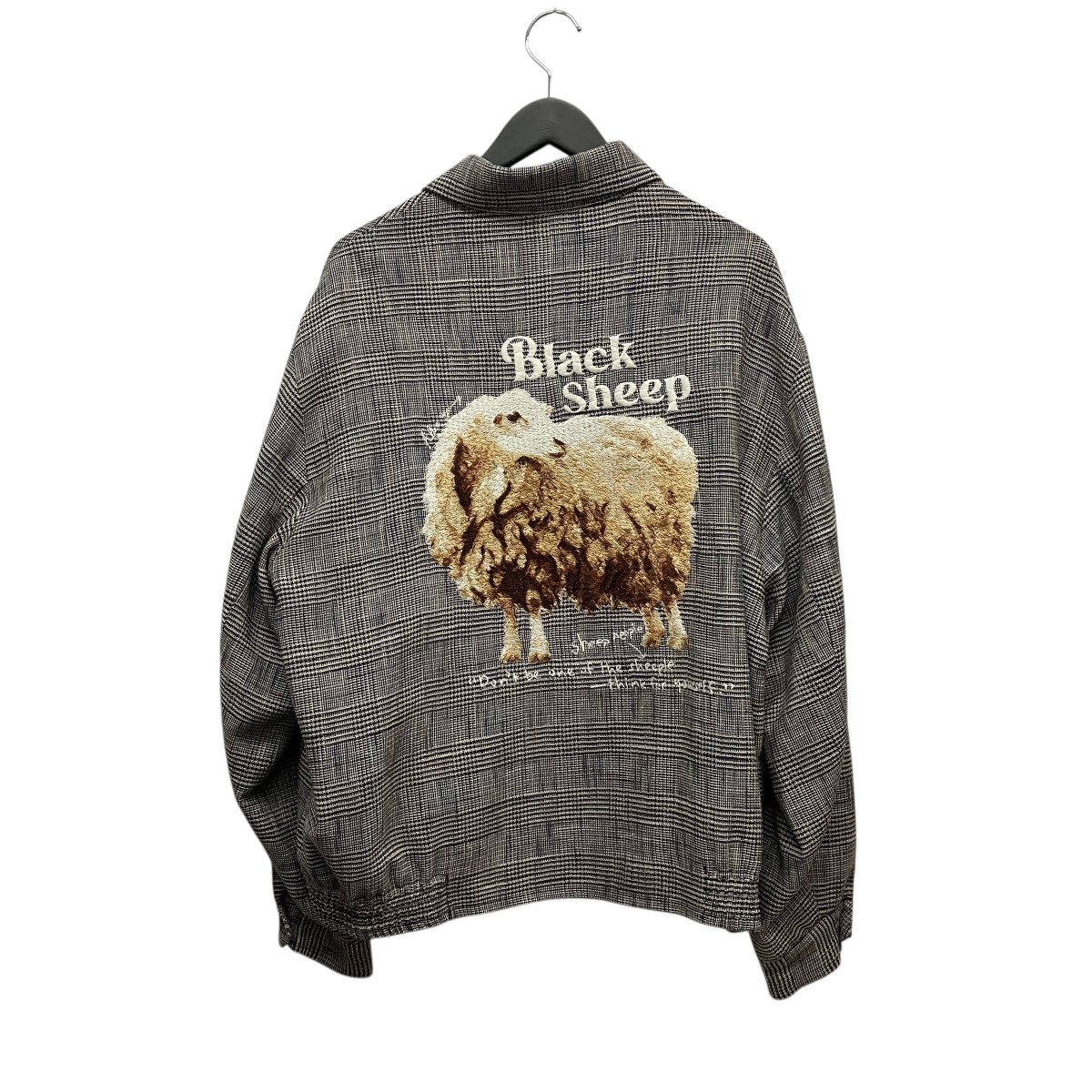 【中古】 KYOU　 26SS LOVE FOR SHEEP Embroidered Check Blouson バック刺しゅうグレンチェックジップブルゾン KU6SSMBLS02 グレー サイズ：2 【040426】（キョウ）