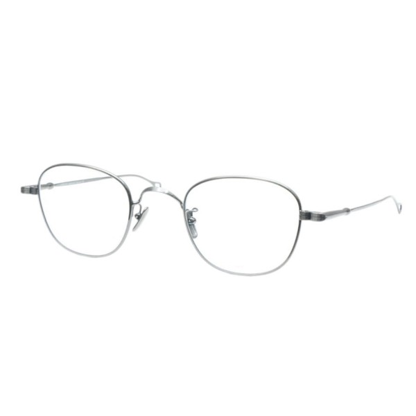 【中古】 Lunor　 M5 Mod．07　伊達眼鏡　ダテメガネ　アイウェア シルバー×クリアレンズ サイズ：47□24-145 【030426】（ルノア）