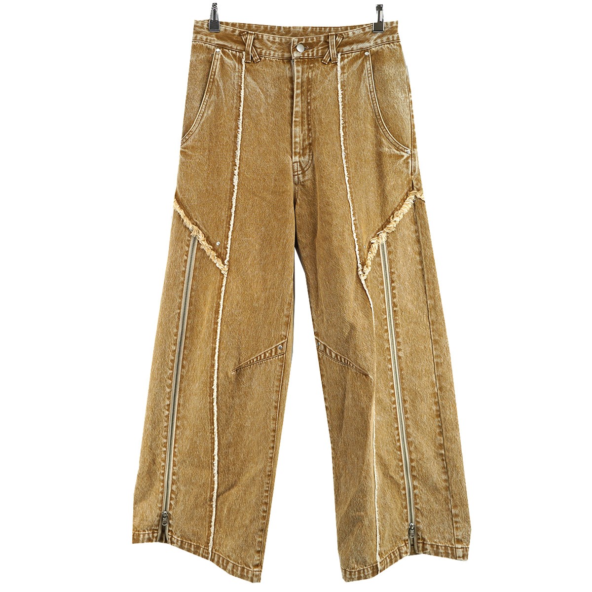 【中古】TAUPE25SS TAUPE ／ TPE CUT OFF ZIP DENIM PANTS カットオフ ジップ デニム パンツ ブラウン サイズ：02【価格見直し】｜ブランド古着のカインドオル