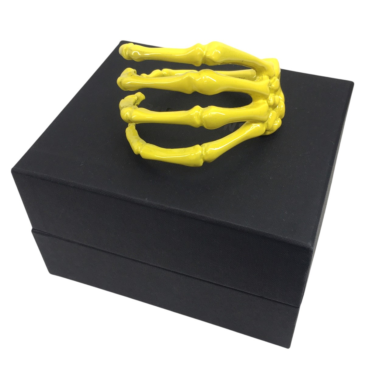 【中古】\u003cBR\u003eRAF SIMONS\u003cBR\u003e23SS part 2  Skeleton bracelet スケルトン 腕輪 黄色 大きさ：1\u003cBR\u003e【通貨価値思いなおす】