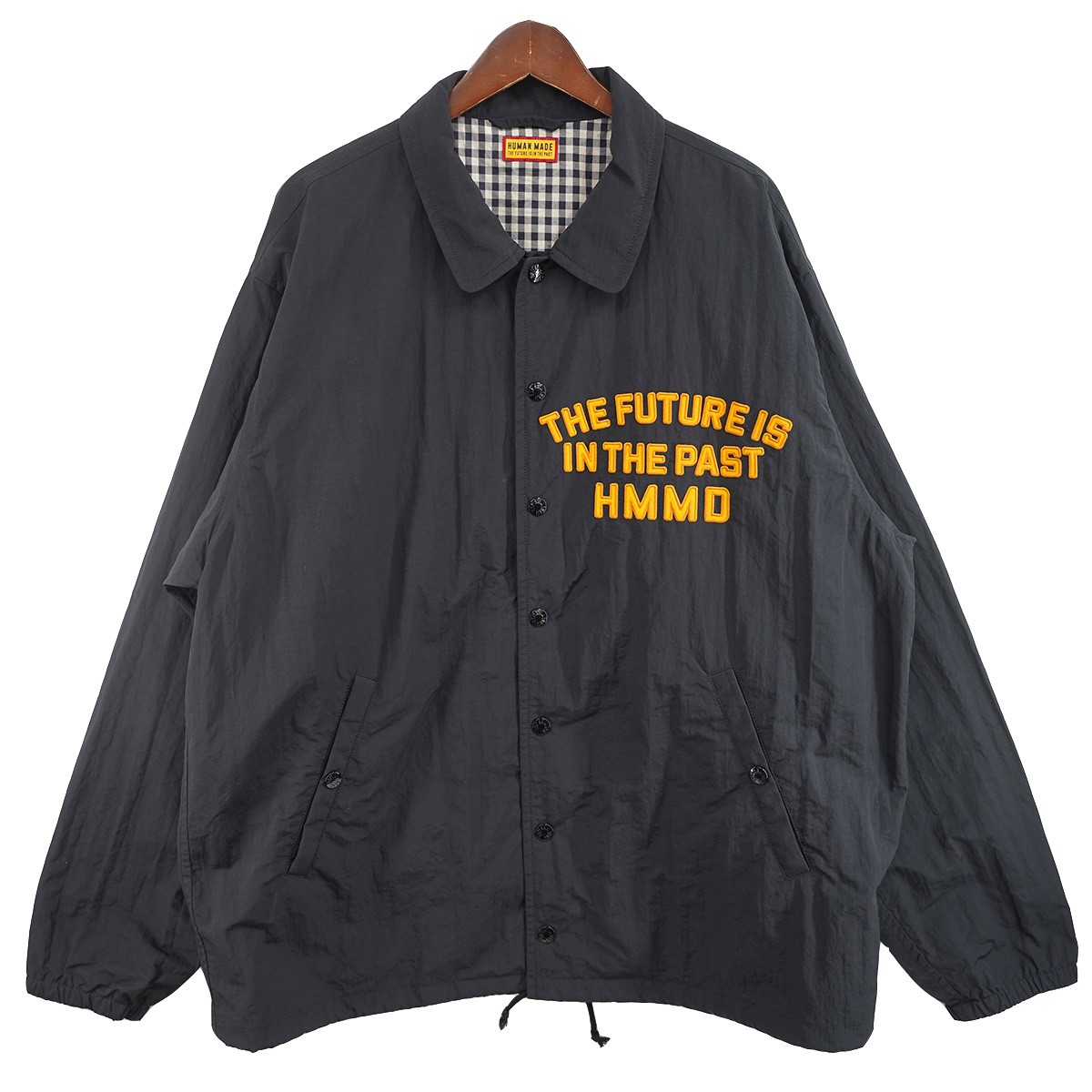 【中古】 HUMAN MADE　 26SS COACH JACKET ロゴ刺繍 コーチジャケット ブラック サイズ：XXL 【040426】（ヒューマンメイド）
