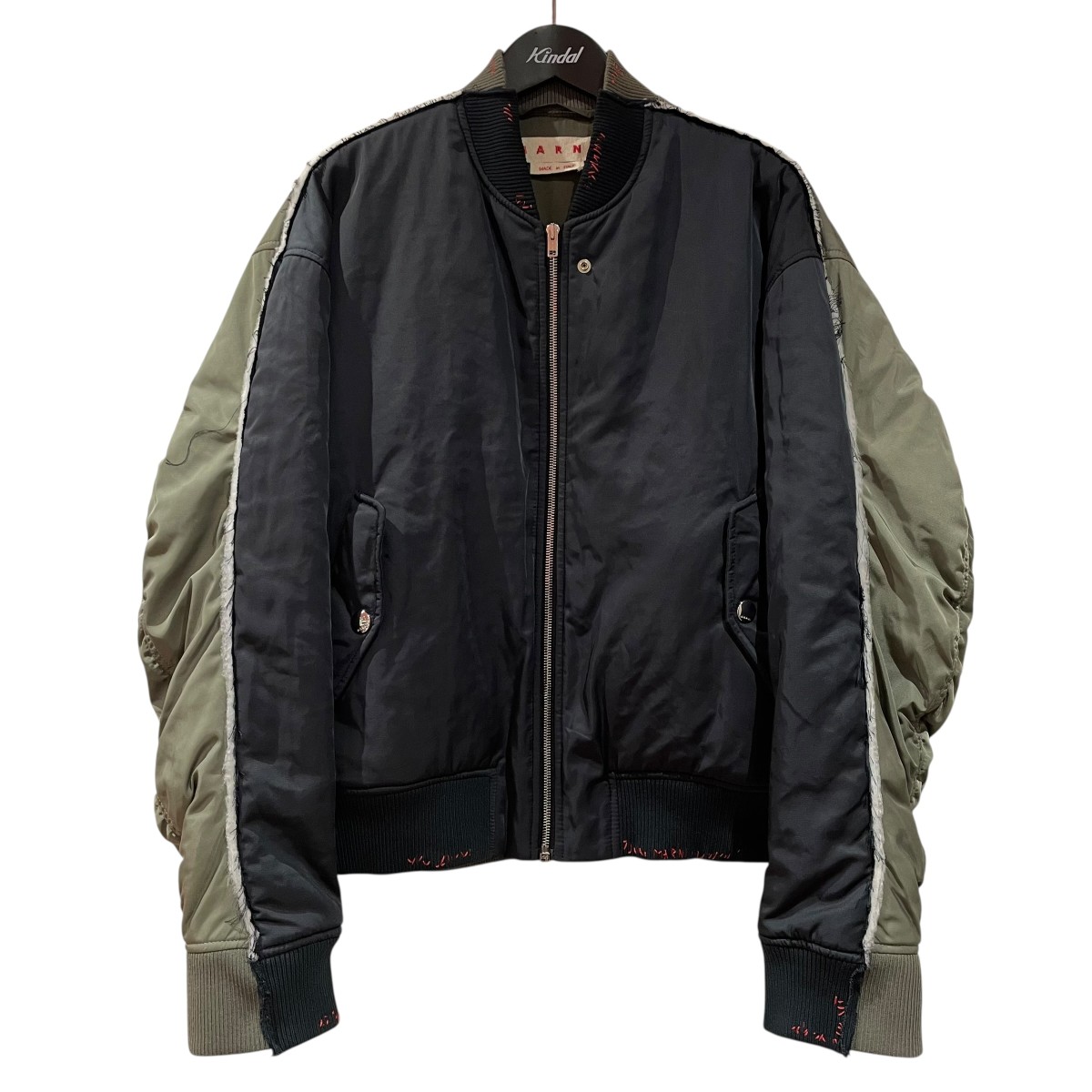 【中古】 MARNI　 24AW MA-1ジャケット JUMU0165QS UTP775 ネイビー サイズ：44 【040426】（マルニ）