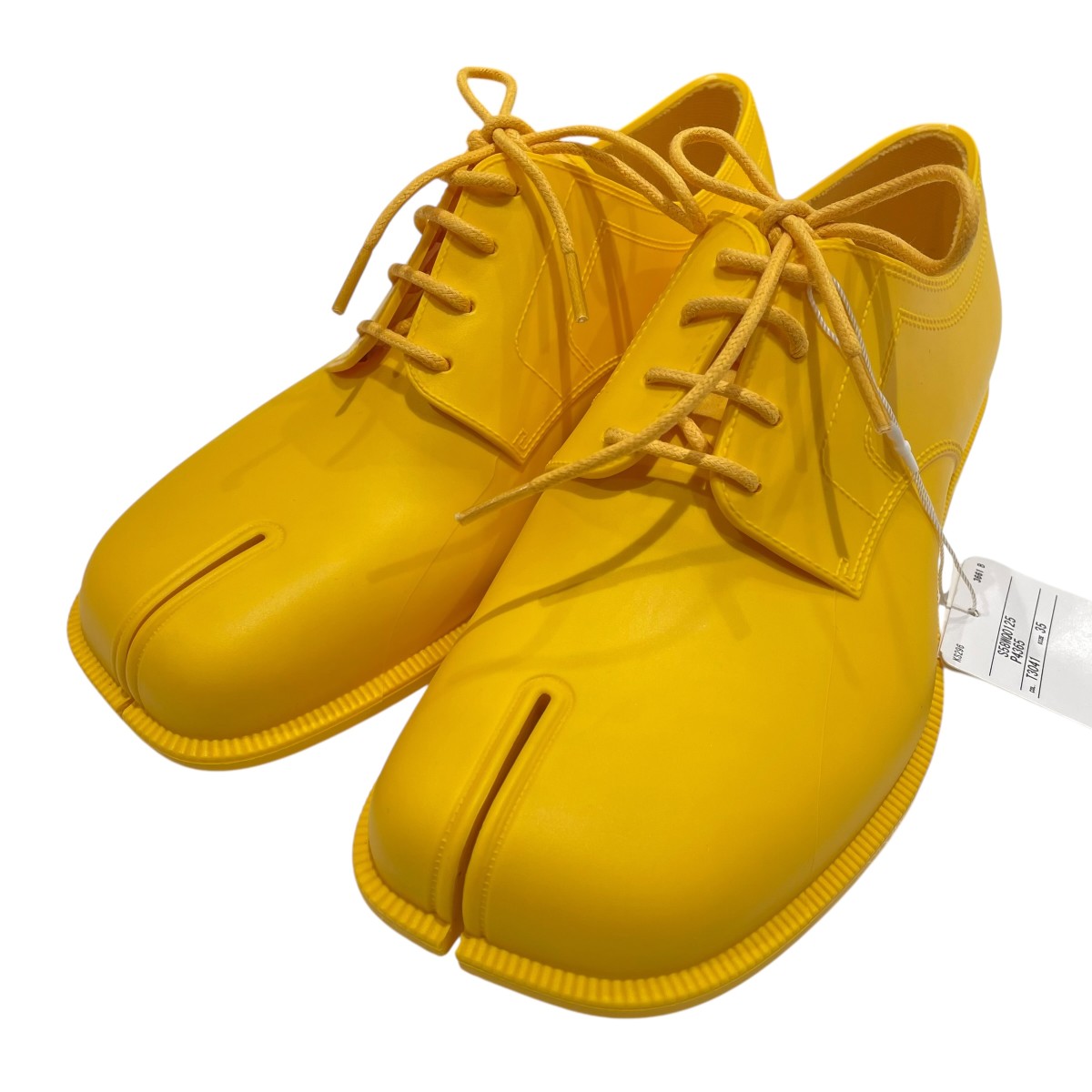 【中古】 Maison Margiela　 TABIラバー ダービーシューズ 足袋レザーシューズ s58wq0125 イエロー サイズ：35 【040426】（メゾンマルジェラ） 16,995円
