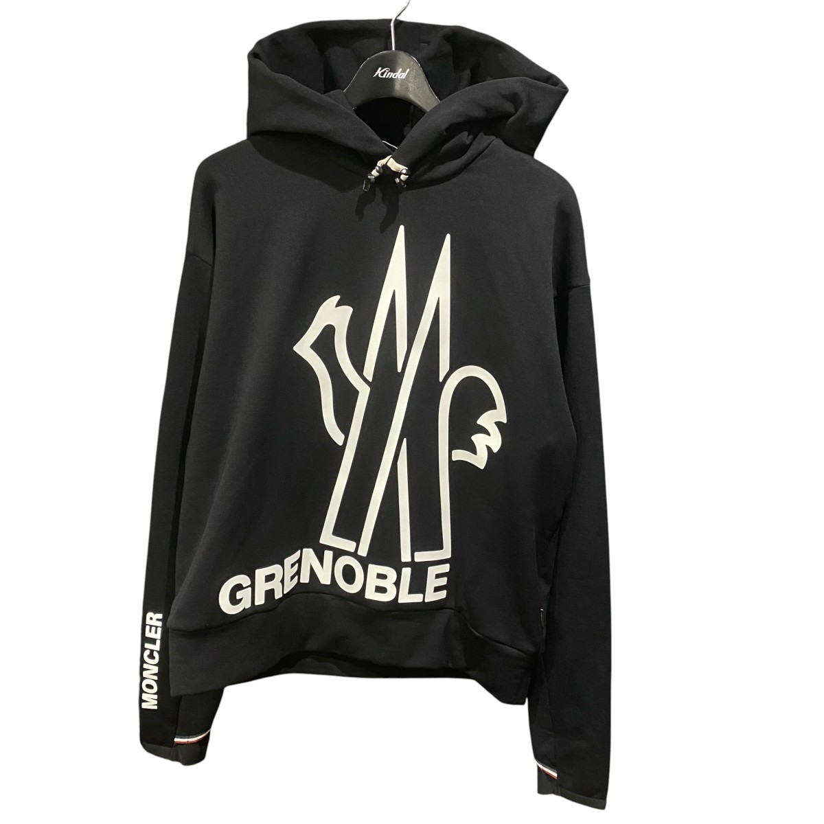 【中古】MONCLER GRENOBLE 24年 ロゴパーカー J20978G00014 ブラック サイズ：XL 【030426】（モンクレールグルノーブル）