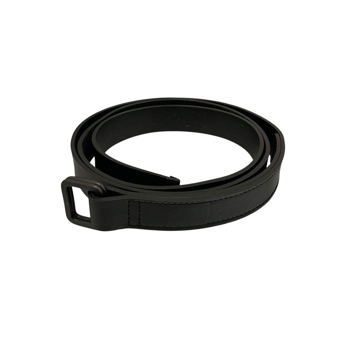 【中古】 ssstein　 【LEATHER RECTANGLE BUCKLE BELT】 レザーベルト ブラック 【040426】（シュタイン）