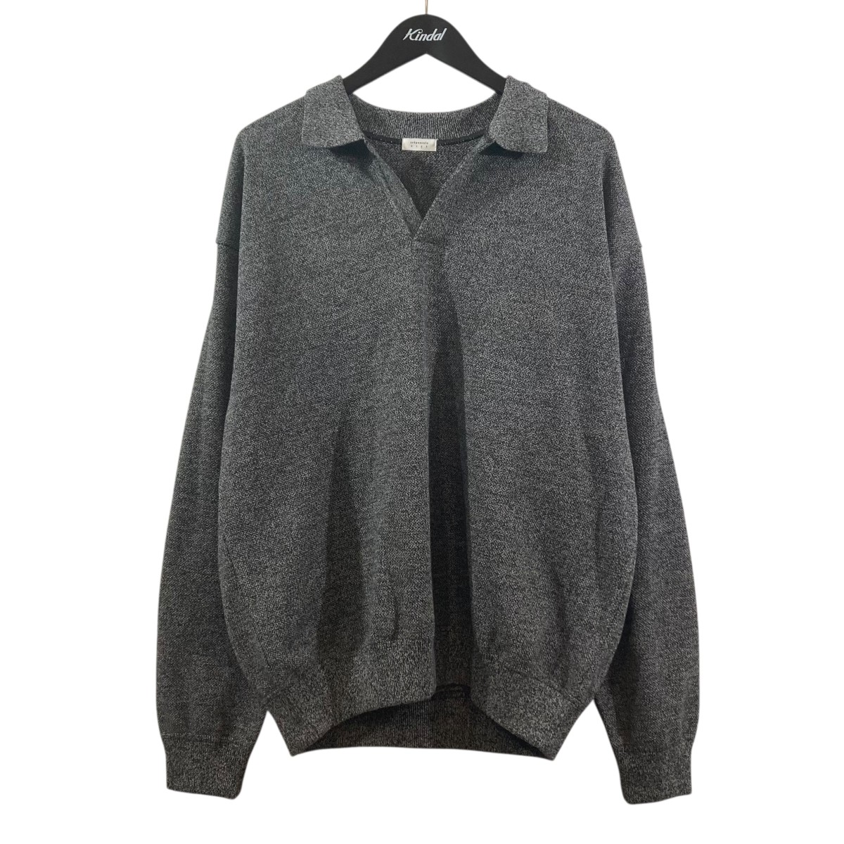 【中古】\u003cBR\u003ecrepuscule\u003cBR\u003eO別注 Co ra moss stitch skipper  スポーツシャツ 2601-025 薄墨色 大きさ：2\u003cBR\u003e【必要経費思いかえす】
