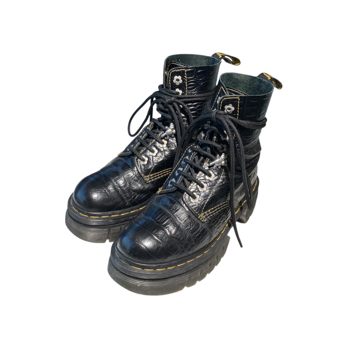 【中古】Dr．Martens×Heaven by Marc Jacobs Audrick 8i HMJ Croco ブーツ ブラック サイズ：4 【050426】（ドクターマーチン×ヘブンバイマークジェイコブス）