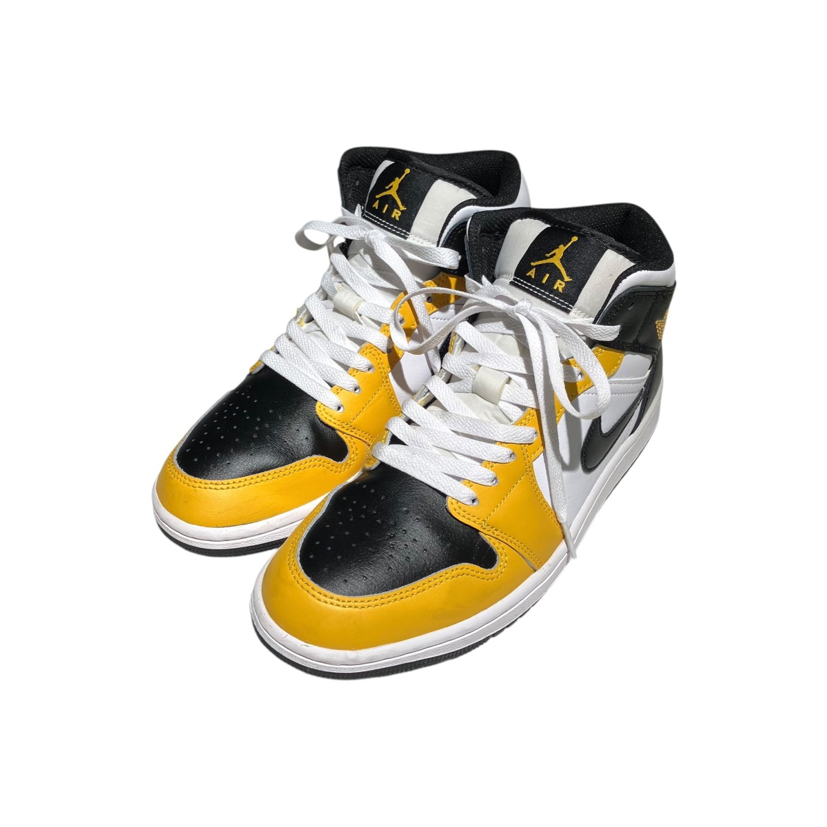 【中古】 NIKE　 Air Jordan 1 Mid Yellow Ochre ハイカットスニーカー DQ8426-701 ブラック×イエロー サイズ：26.5 【050426】（ナイキ）