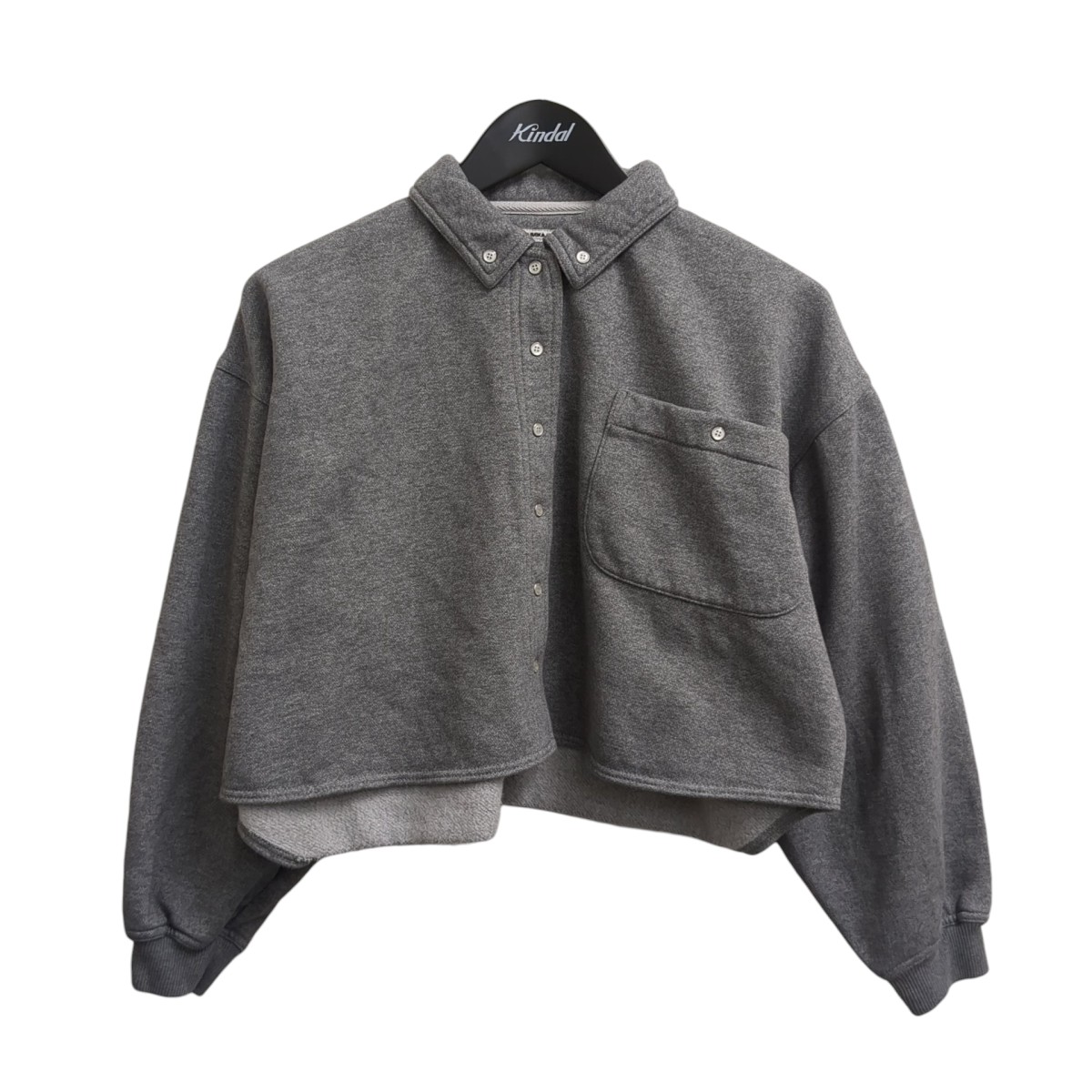 【中古】 FUMIKA UCHIDA　 SWEAT SNAP BUTTON-UP SHIRT カーディガン FU-Usp-CS001 グレー サイズ：M 【050426】（フミカウチダ）