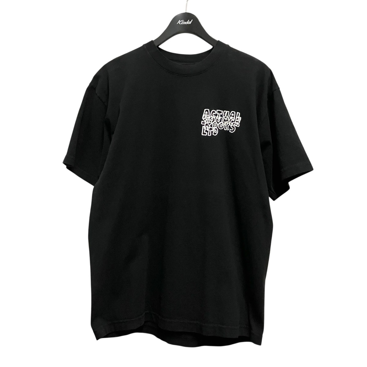 【中古】 ACTUAL SOURCE　 半袖Tシャツ ブラック サイズ：M 【050426】（アクチュアルソース）