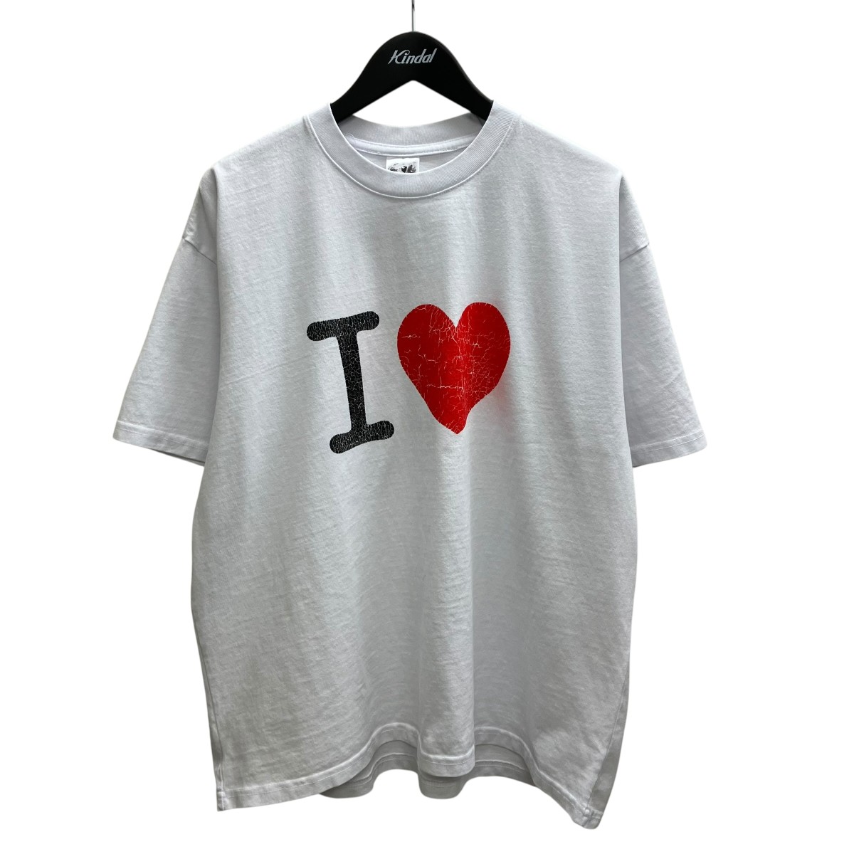 【中古】 BASKETCASE　 I heart tee WHITE プリントTシャツ ホワイト サイズ：L 【050426】（バスケットケース）