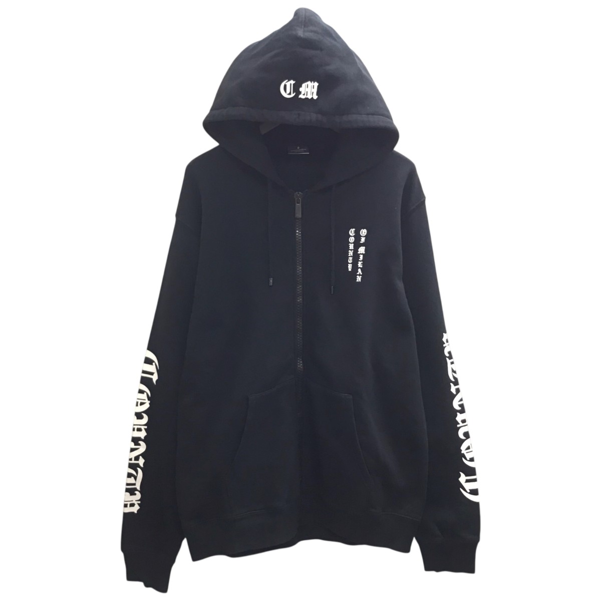 【中古】MARCELO BURLON COUNTY OF MILANオールドイングリッシュジップフィーデイ ブラック【価格見直し】|ブランド古着のカインドオル