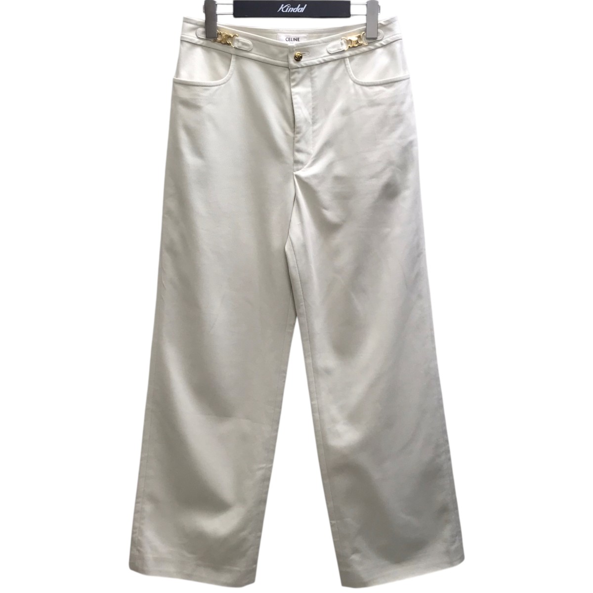 【中古】 CELINE　 トリオンフデニムパンツ ホワイト サイズ：38 【050426】（セリーヌ）
