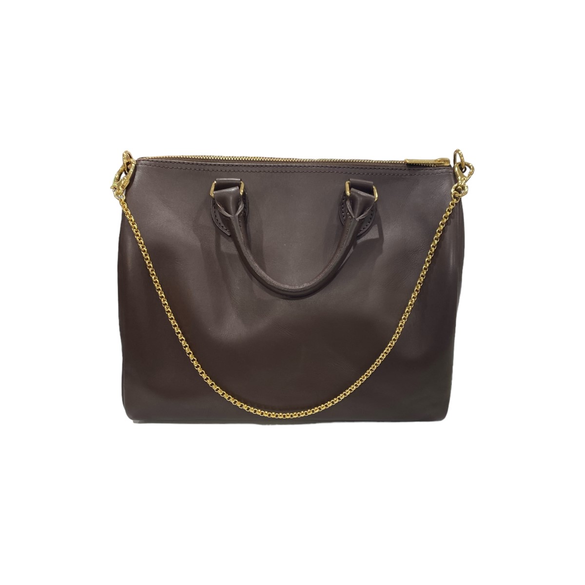 【中古】 sita parantica　 chain Boston Bag ブラウン 【040426】（シータパランティカ）