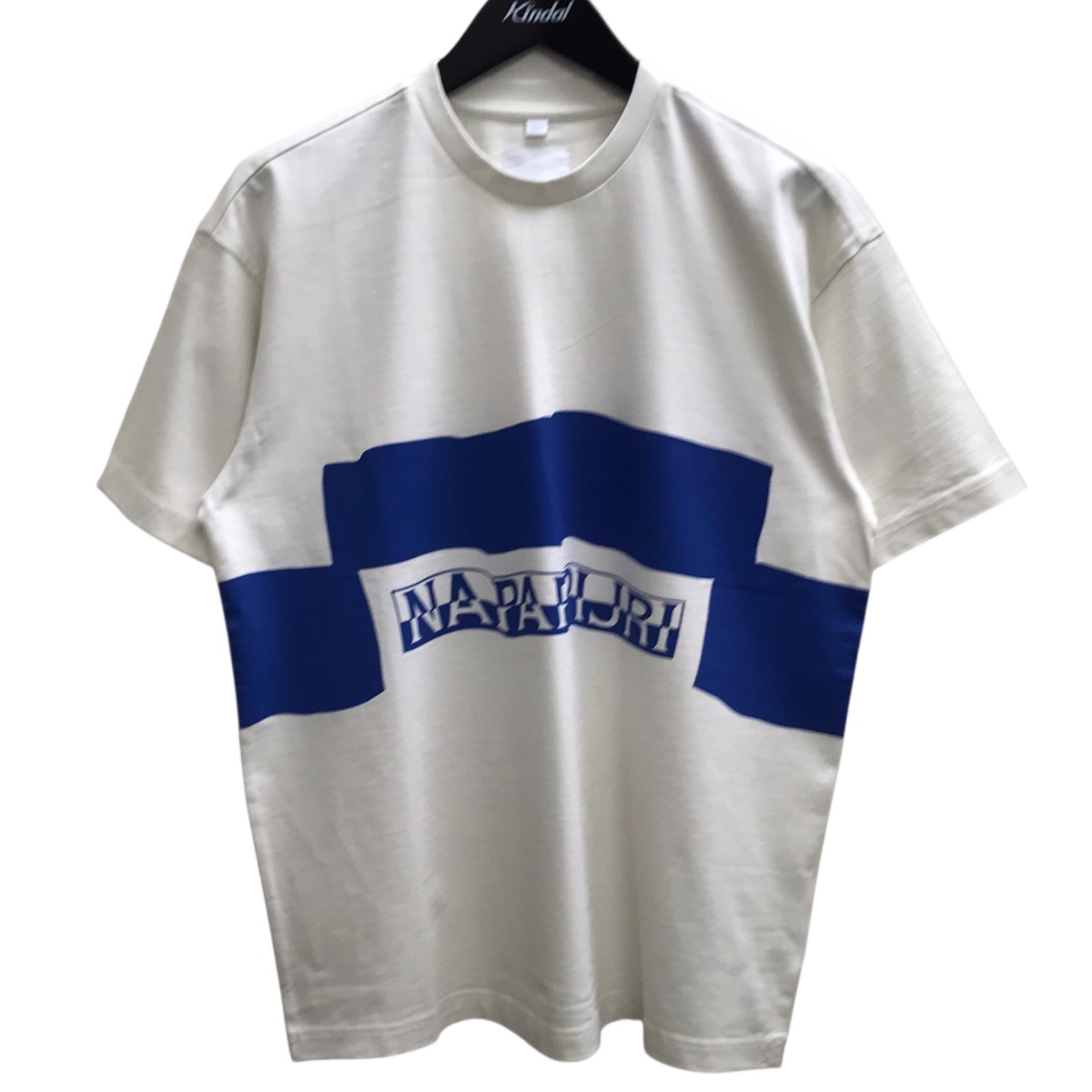 【中古】 NAPAPIJRI　 26SSSIRI SS WHT BLU プリントTシャツ ホワイト×ブルー サイズ：S-M 【050426】（ナパピリ）