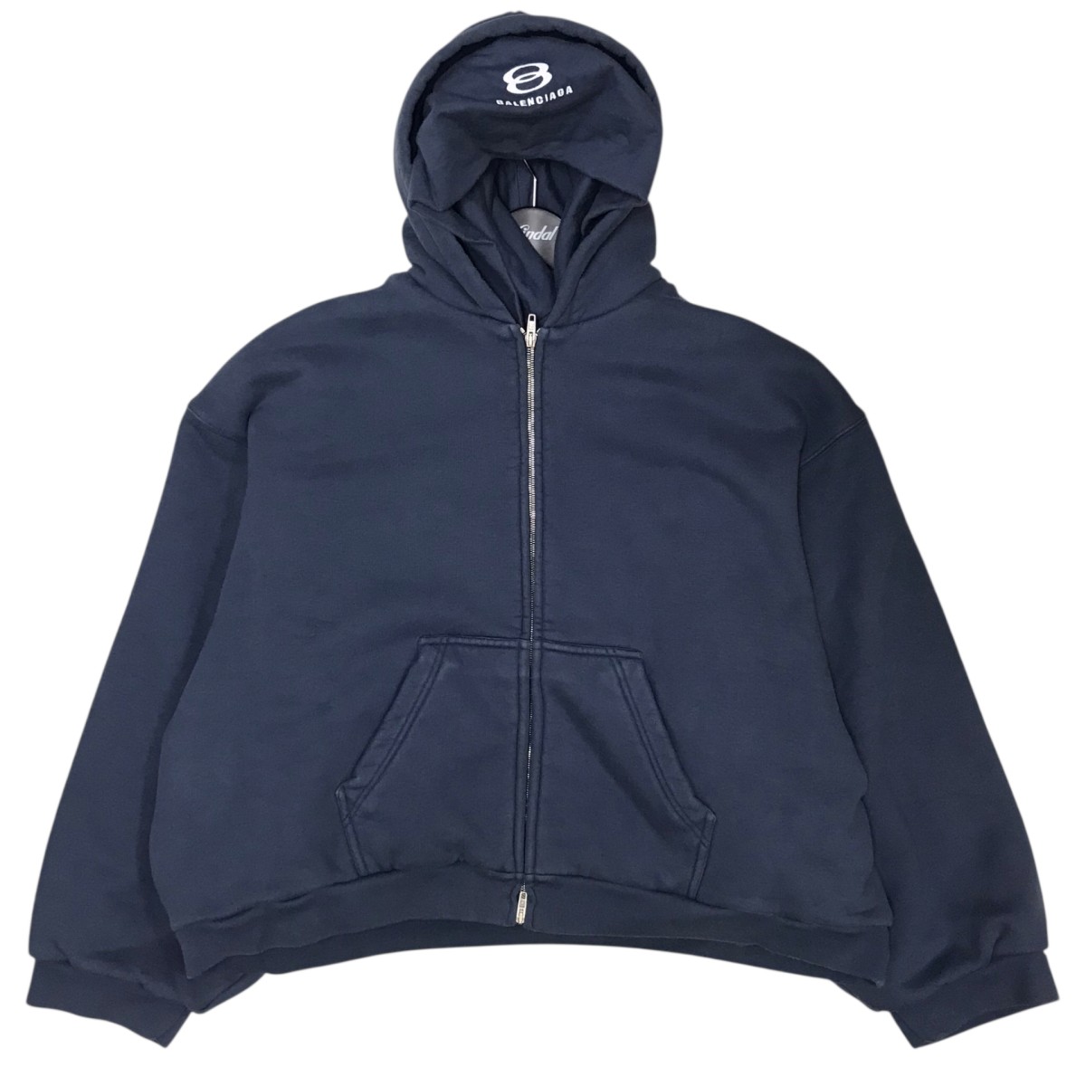 【中古】BALENCIAGA ジップパーカー 青碧 大きさ：XXL 【050426】（バレンシアガ）
