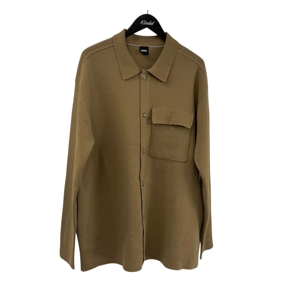 【中古】\u003cBR\u003eBOSS\u003cBR\u003eCotton Overshirt C-Delwino ニットシャツカーディガン 編み物ジレー 10261639 ベージュ 大きさ：XL\u003cBR\u003e【通貨価値思いなおす】