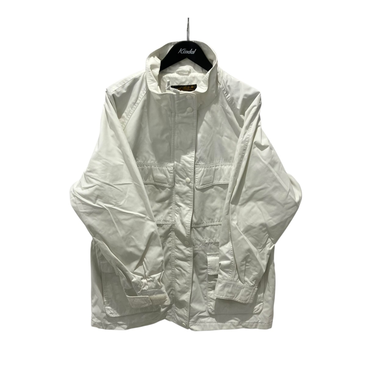 【中古】 Eddie Bauer 90s 黒タグ ナイロンジャケット ホワイト サイズ:XL 【050426】(エディーバウアー)