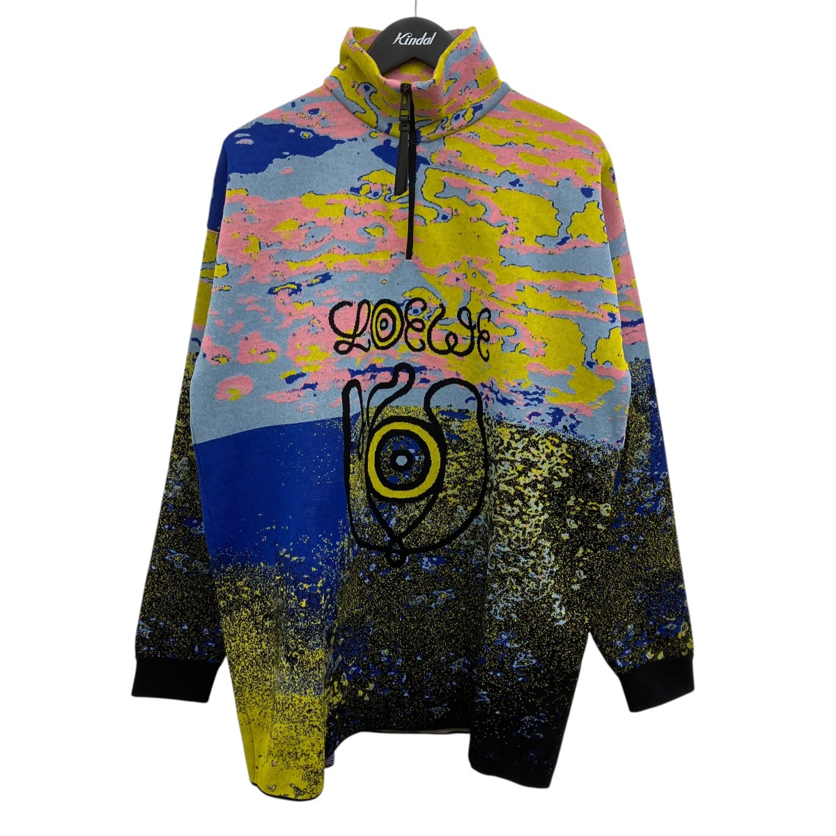 【中古】 LOEWE ハーフジップニット マルチカラー サイズ:M 【050426】(ロエベ)