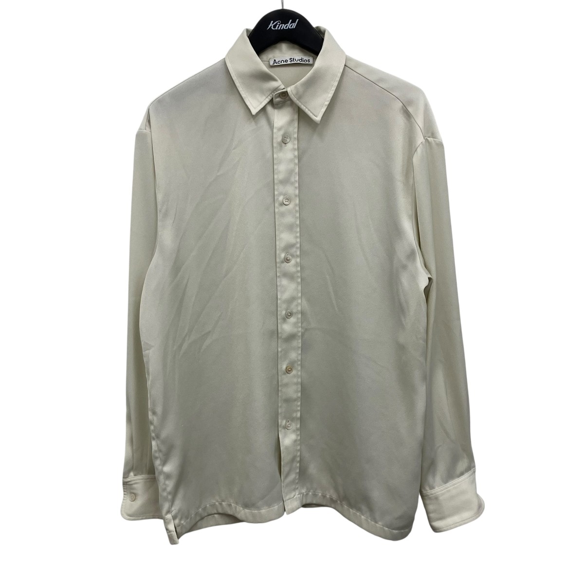【中古】 ACNE STUDIOS サテンロングスリーブシャツ ライトグレー サイズ:44 【050426】(アクネストゥディオズ)