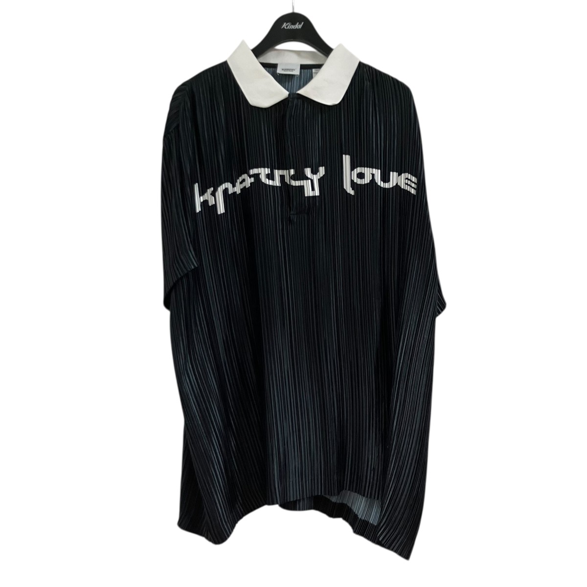 【中古】 BURBERRY　 プリーツポロシャツ ブラック サイズ：L 【050426】（バーバリー）