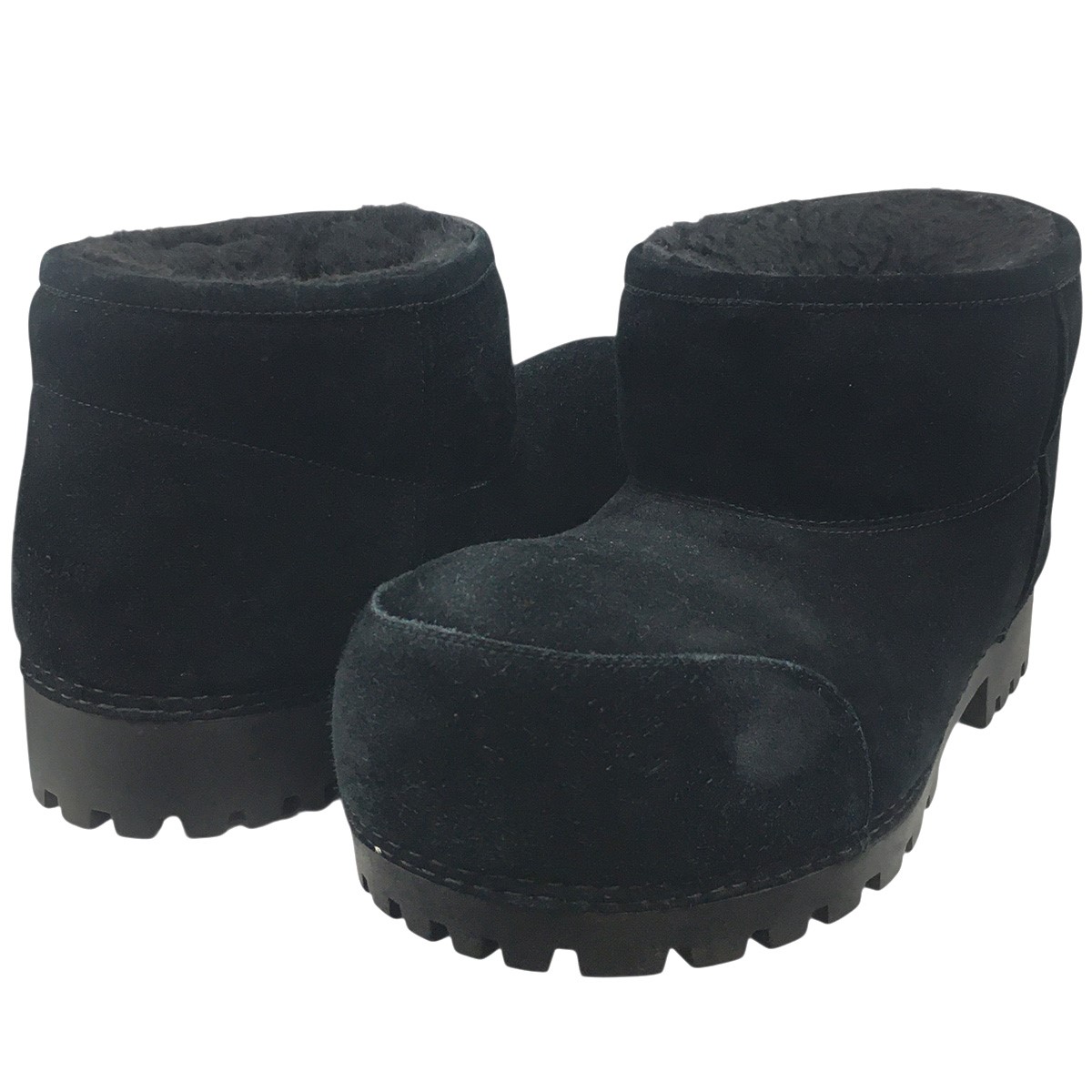 【中古】 BALENCIAGA　 24AW Alaska Fur Bootie アラスカ ファーブーツ ボリューム シューズ 靴 ブラック サイズ：42 / 約27～27.5CM 【050426】（バレンシアガ）