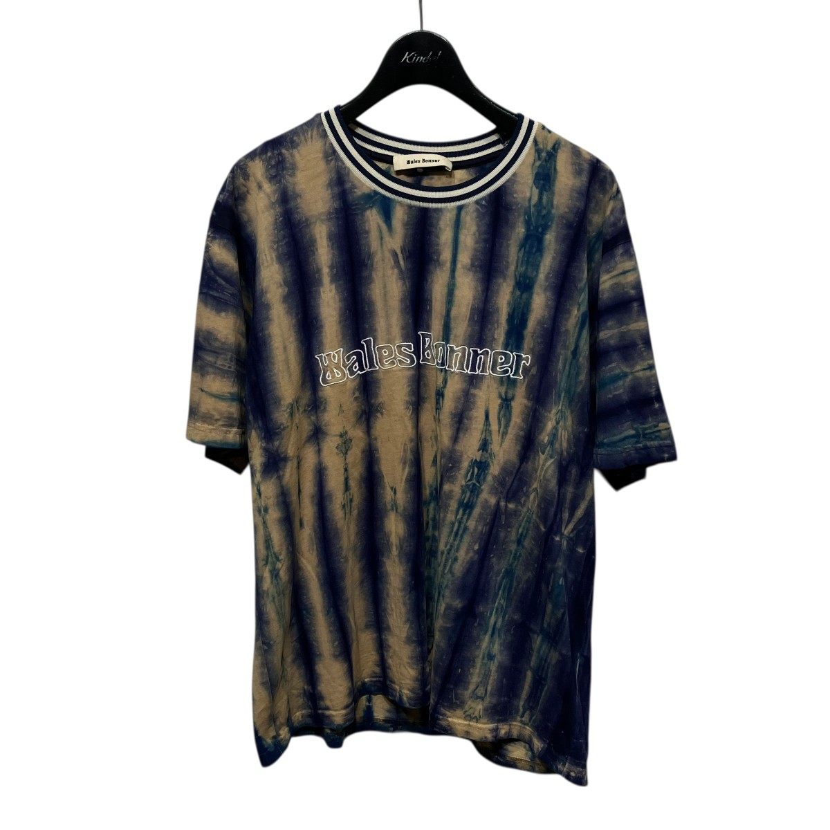 【中古】 WALES BONNER　 タイダイTシャツ ブルー×ベージュ サイズ：L 【050426】（ウェールズボナー）