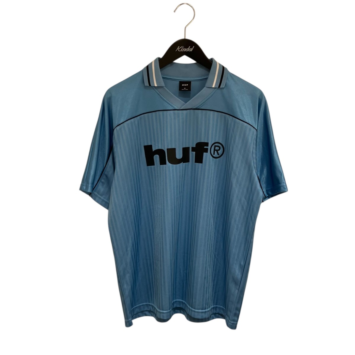 【中古】 HUF　 ロゴプリント半袖カットソー スカイブルー サイズ：M 【050426】（ハフ）