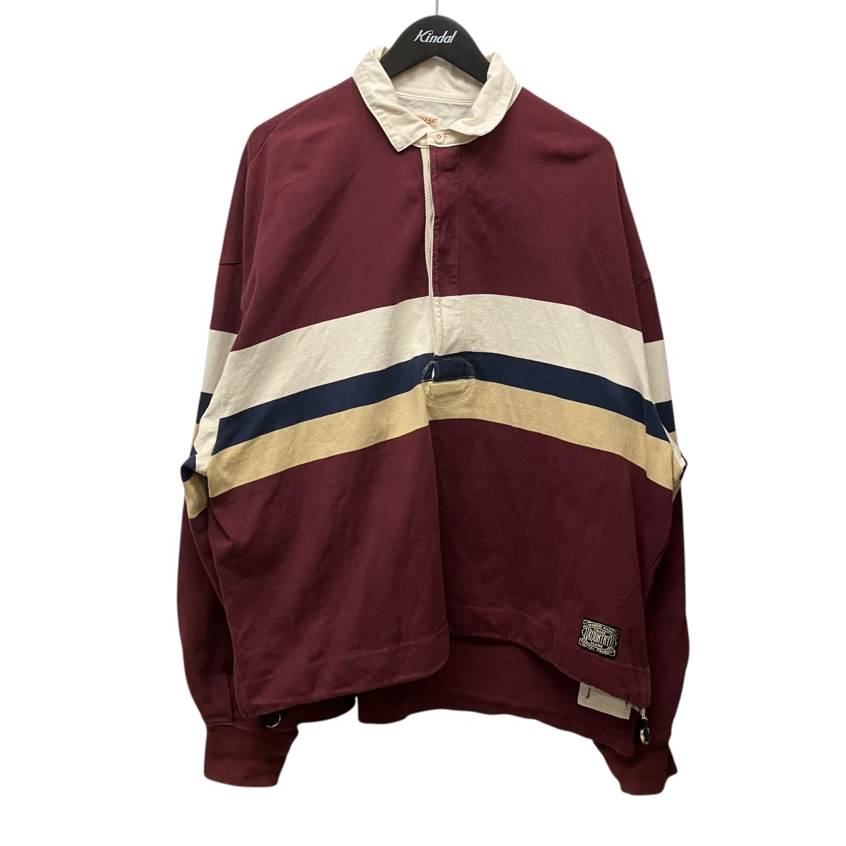【中古】 KAPITAL　 16 - Panel Border Jersey BIG Rugby Shirt ボーダーラガーシャツ K2403LC104 レッド サイズ：3 【050426】（キャピタル）
