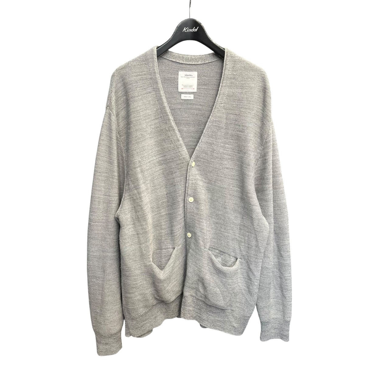【中古】VISVIM26SS SELMER CARDIGAN カーディガン 0126105012003 グレー サイズ：3【価格見直し】｜ブランド古着のカインドオル