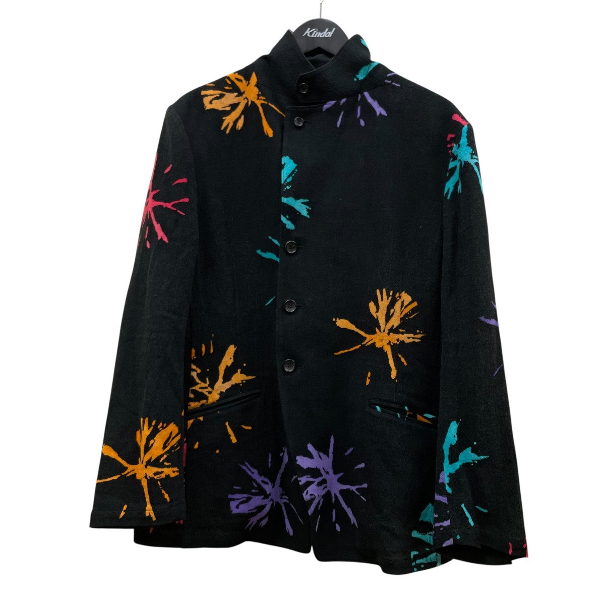 【中古】 SASQUATCHfabrix．　 FLOWER DYES RAPEL JACKET ジャケット 22SS-JSL-002 ブラック サイズ：L 【050426】（サスクワァッチファブリックス．）