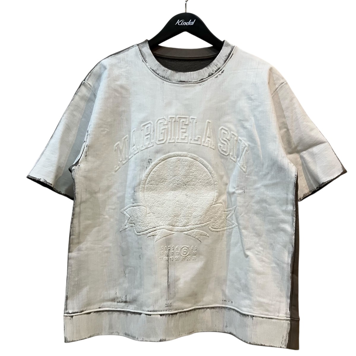 【中古】 MM6 Maison Margiela　 ショートスリーブスウェットシャツ SH2GU0016 ホワイト×グレー サイズ：M 【060426】（マルタンマルジェラ）