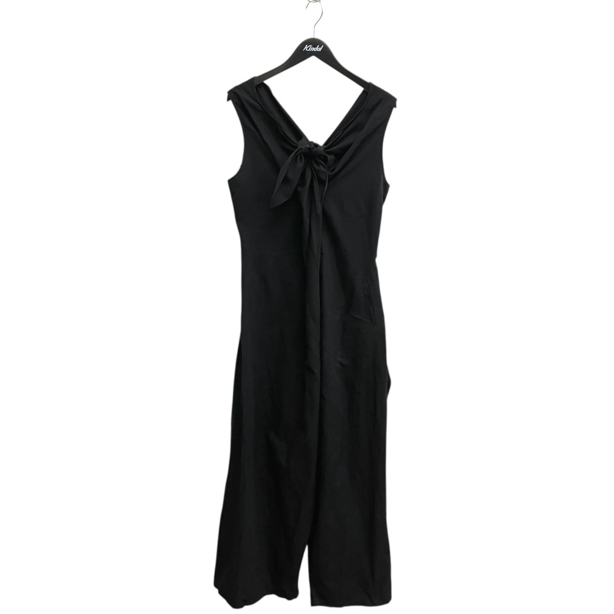 【中古】\u003cBR\u003eLIMI feu\u003cBR\u003ePOPLIN FRONT RIBBON OVERALLS 厚地の外套櫂 LP-D10-006 黒いこと 大きさ：2\u003cBR\u003e【必要経費思いかえす】
