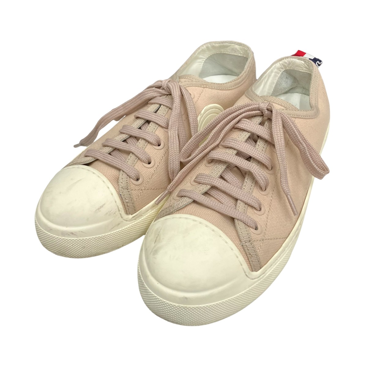 【中古】MONCLER スニーカー ピンク×ホワイト サイズ：36(約23cm) 【060426】（モンクレール）