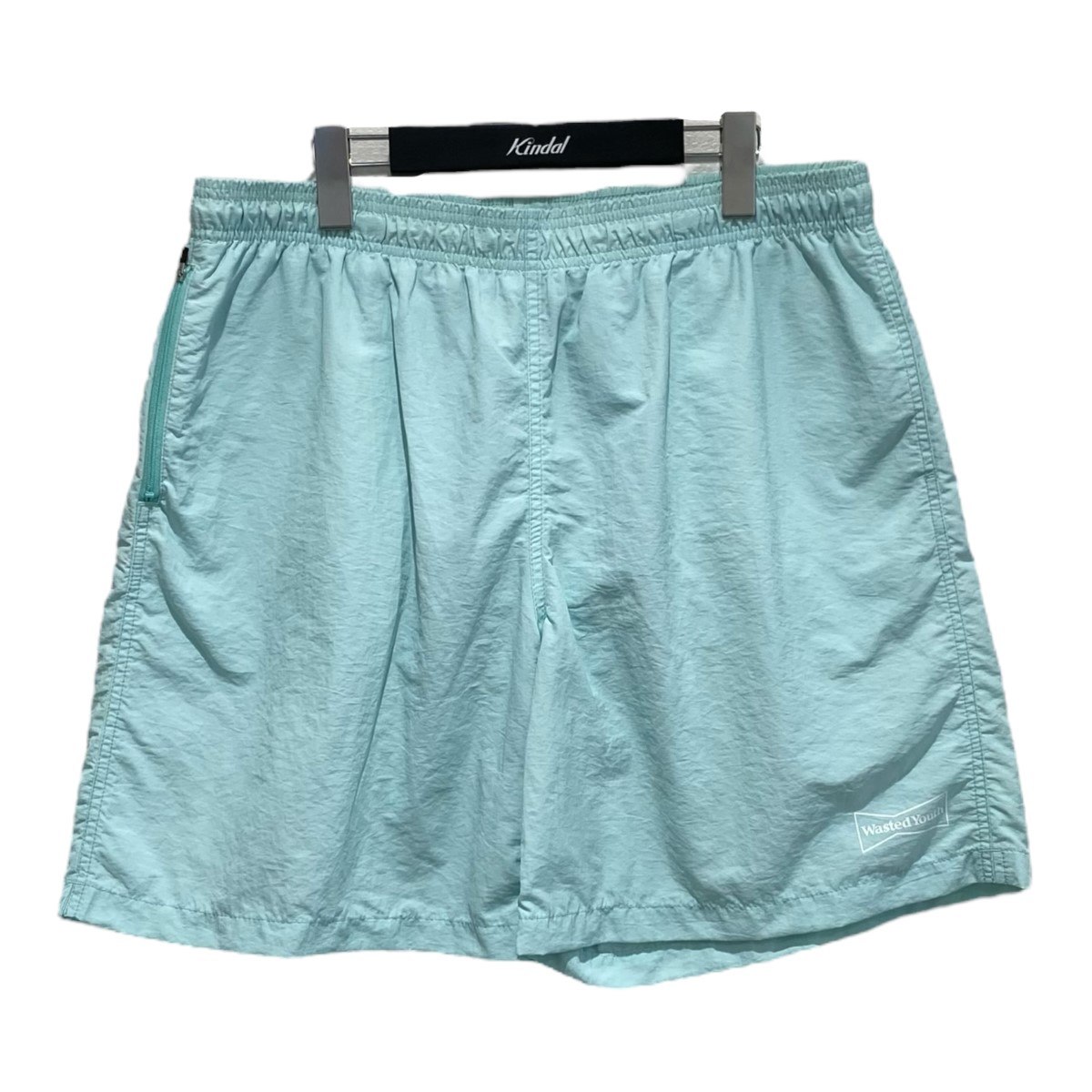 【中古】 Wasted Youth×Budweiser　 Swim Shorts スカイブルー サイズ：L 【050426】（ウエステッドユース×バドワイザー）