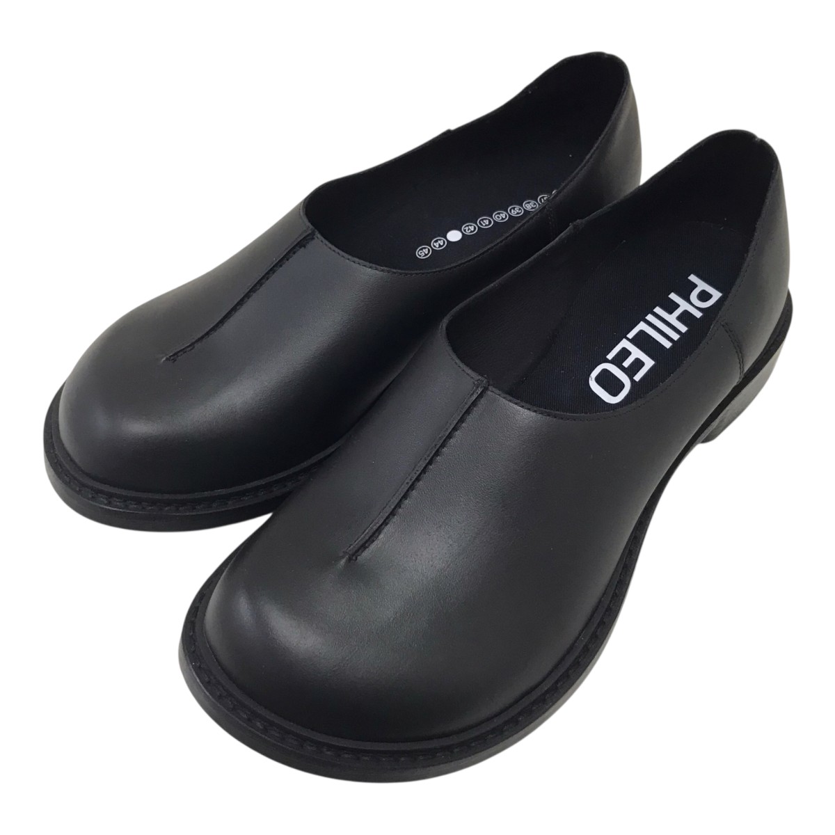【中古】 PHILEO　 レザーシューズ ブラック サイズ：43 【060426】（フィレオ）