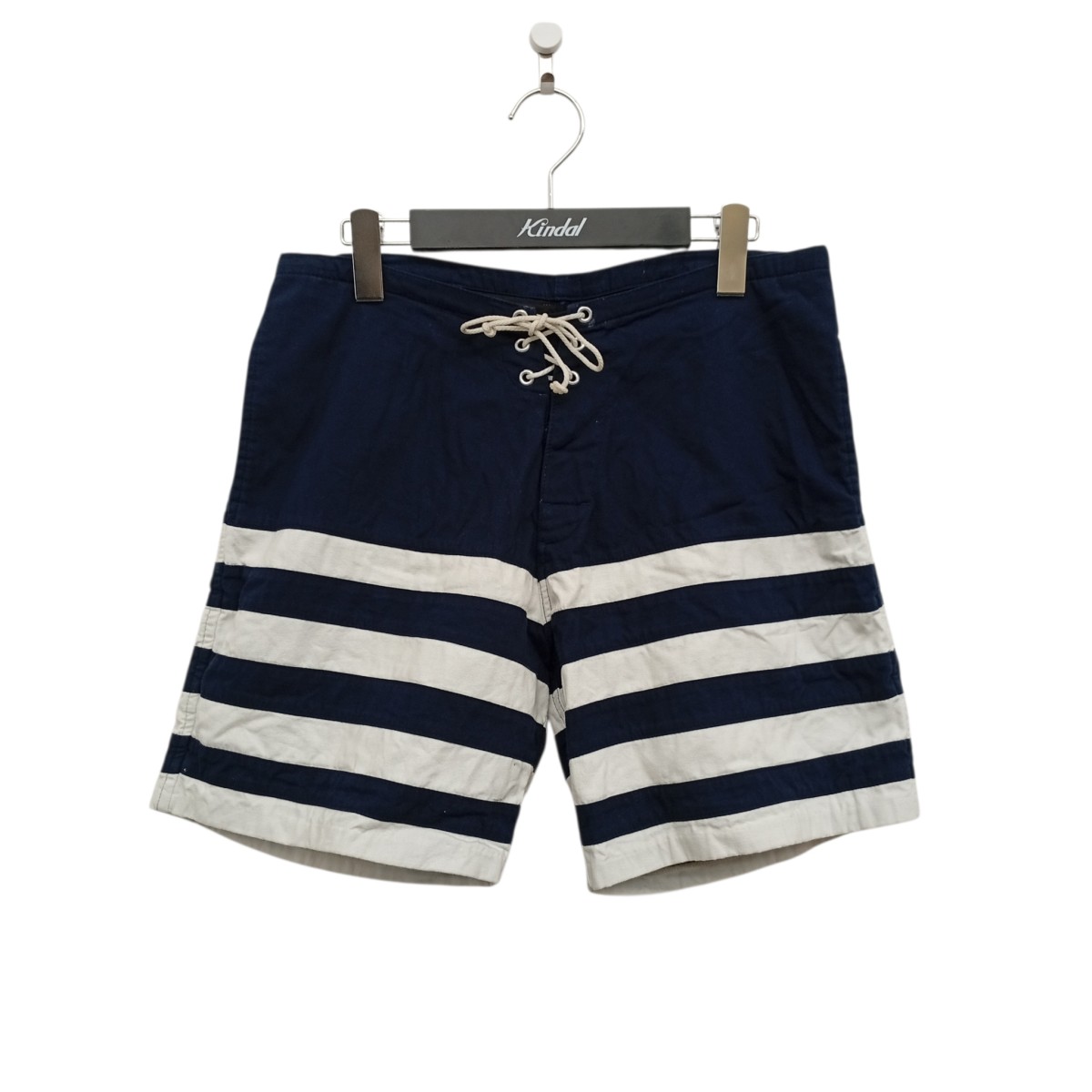 【中古】 NALUTO TRUNKS　 ボーダー ボーd-ショーツ ショートパンツ ネイビー×ホワイト サイズ：32 【060426】（ナルトトランクス）