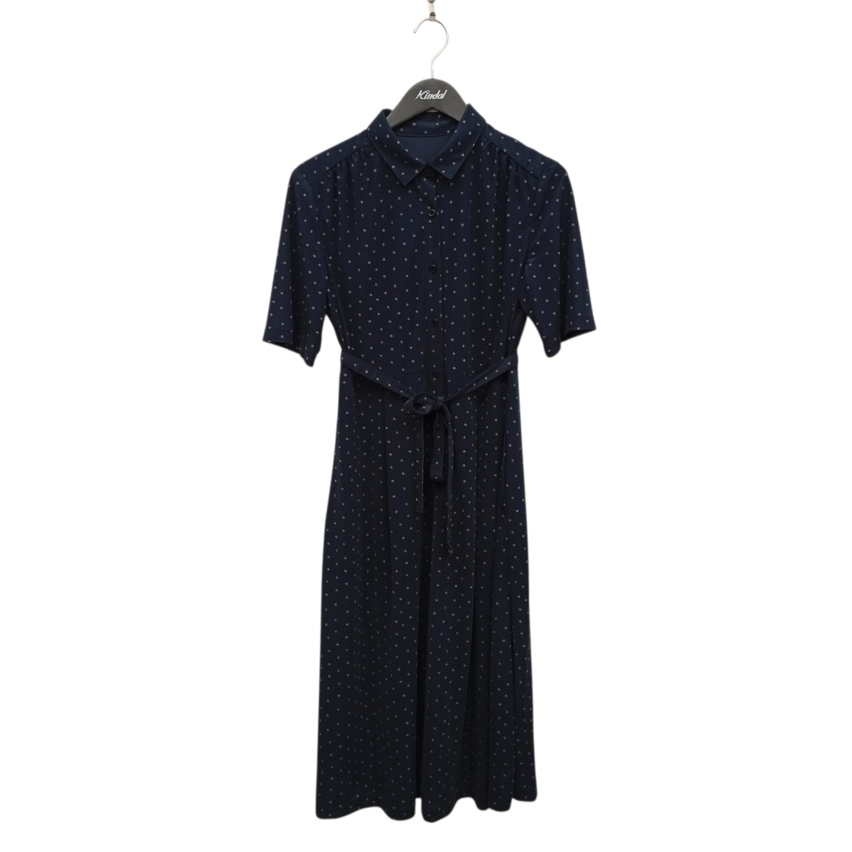 【中古】 MACKINTOSH LONDON アスタープリントジャージ シャツワンピース G5J64589 ネイビー サイズ：38 【価格見直し】