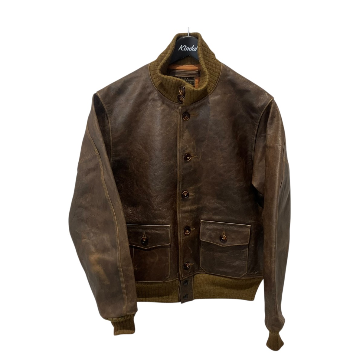 【中古】Buzz Rickson’sA-1 BR80557 レザージャケット ブラウン サイズ:38【価格見直し】|ブランド古着のカインドオル