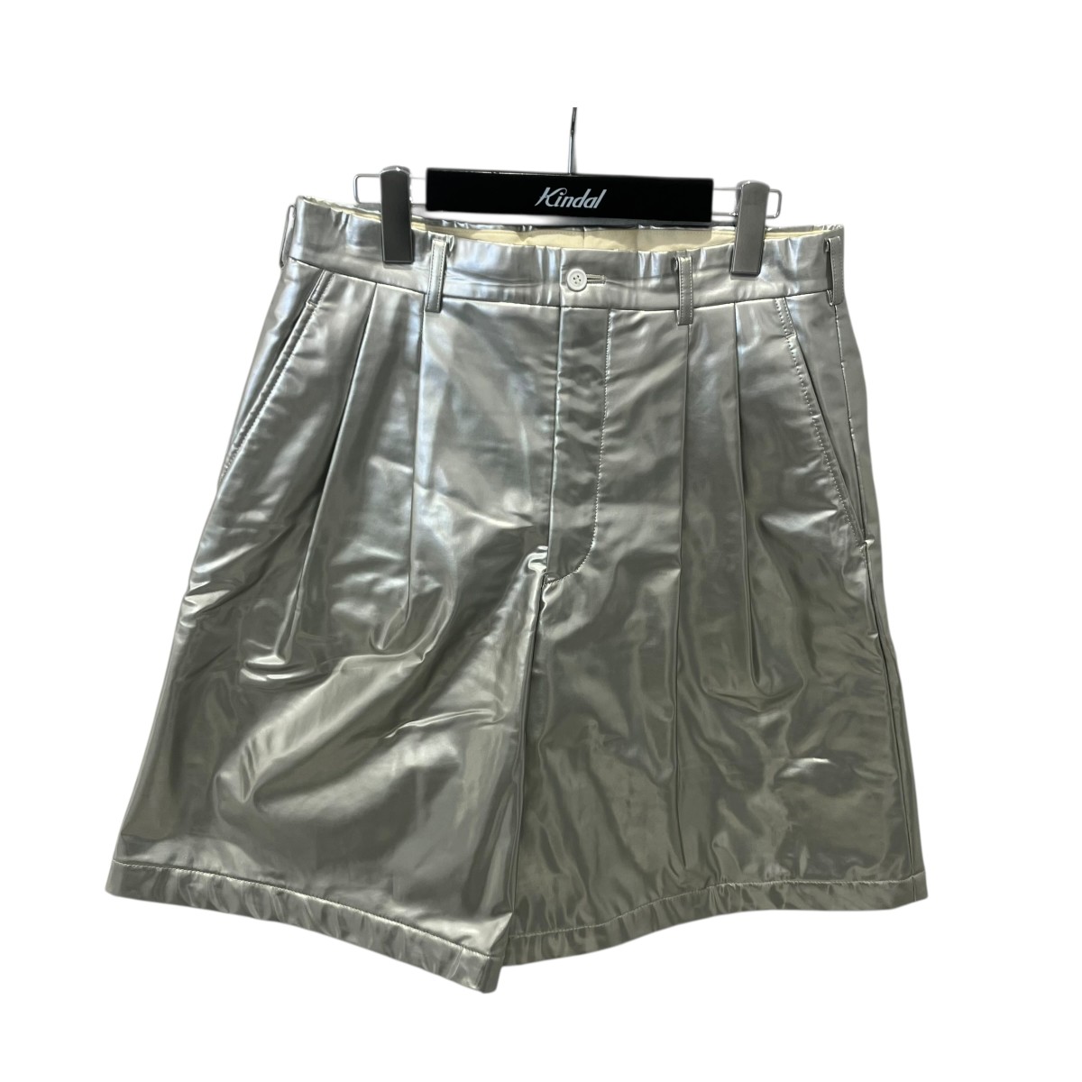 【中古】 COMME des GARCONS HOMME PLUS　 18AW PB-P069 ホワイトショック ハーフパンツ シルバー サイズ：S 【060426】（コムデギャルソンオムプリュス）