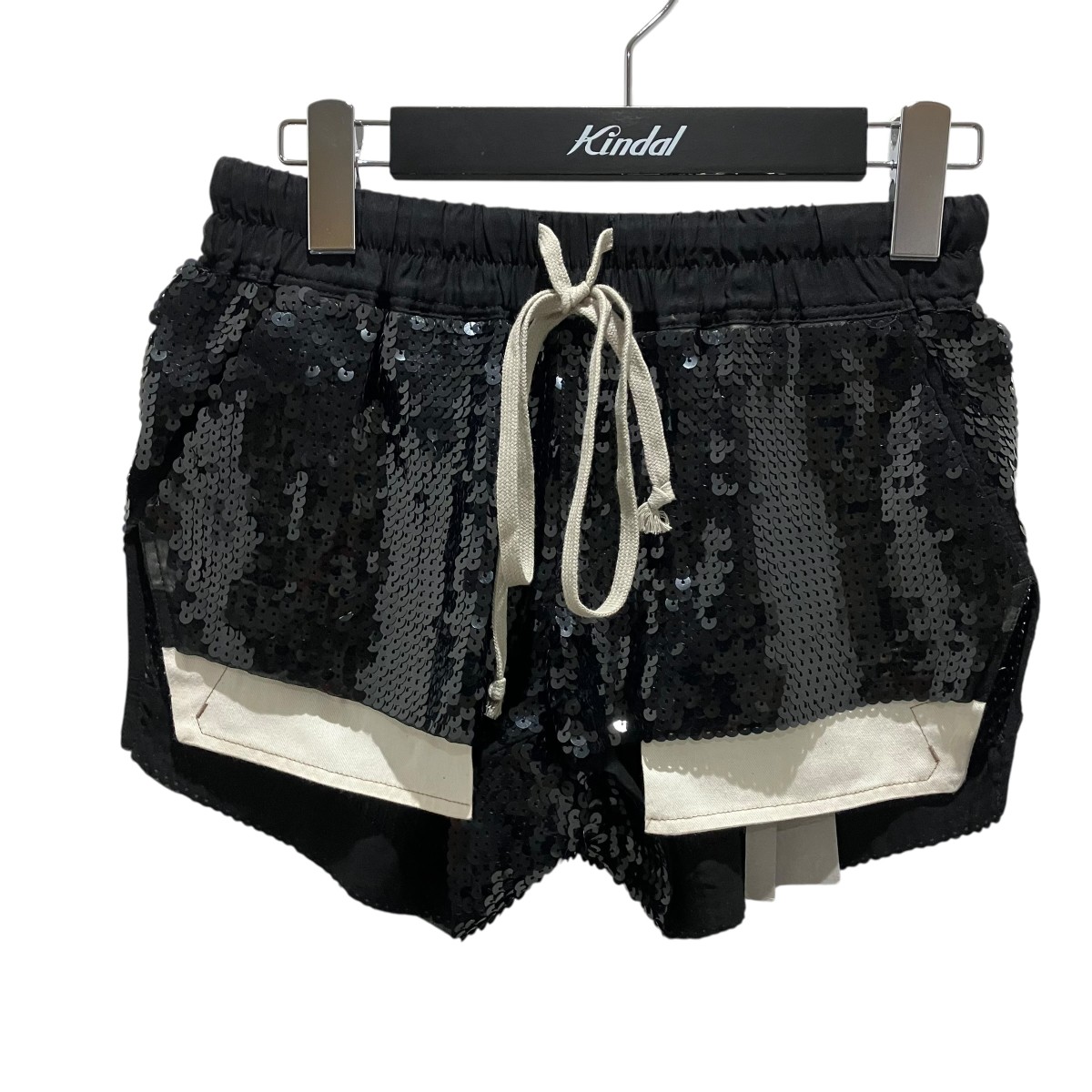 【中古】RICK OWENS 【Fog Boxer Shorts】 スパンコールホットパンツ RO01C5316-SEM1 黒いこと 大きさ：38 【060426】（リックオウエンス）