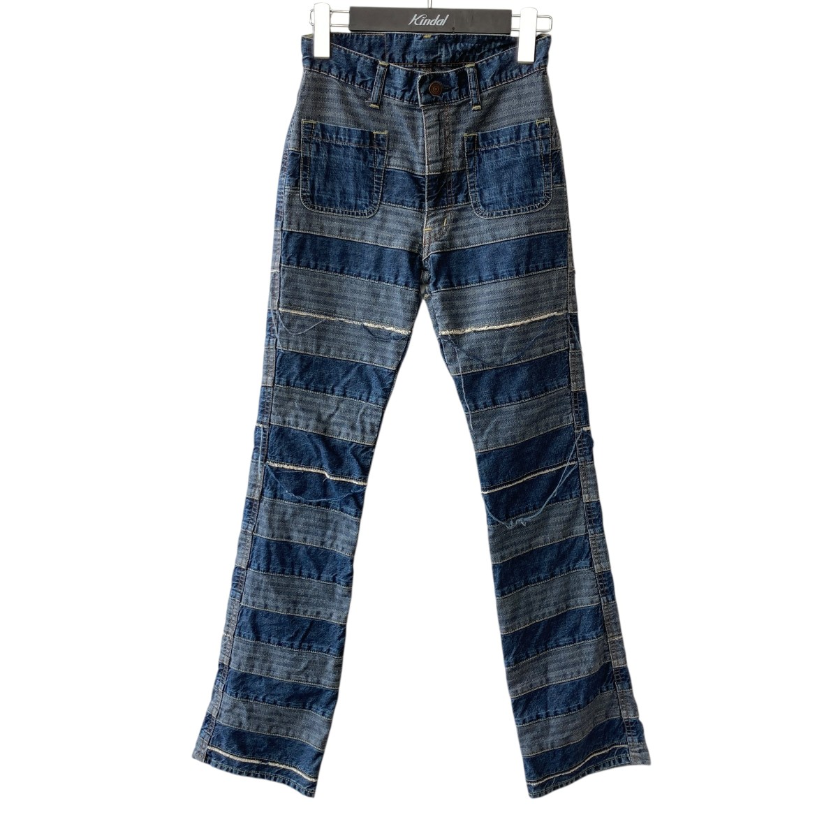 【中古】Hysteric Glamour スクラッチフレアデニムパンツ 01193AP02 インディゴ 大きさ：24 【070426】（ヒステリックグラマー）