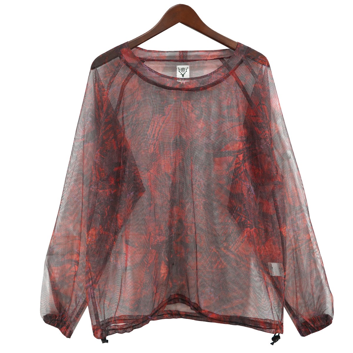 【中古】 south2 west8　 23SS Bush Crew Neck Shirt - Lightweight Mesh S2W8 ブッシュクルーネックシャツ - ライトウェイトメッシュ プルオーバー レッド サイズ：S 【060426】（サウス2ウエスト8）