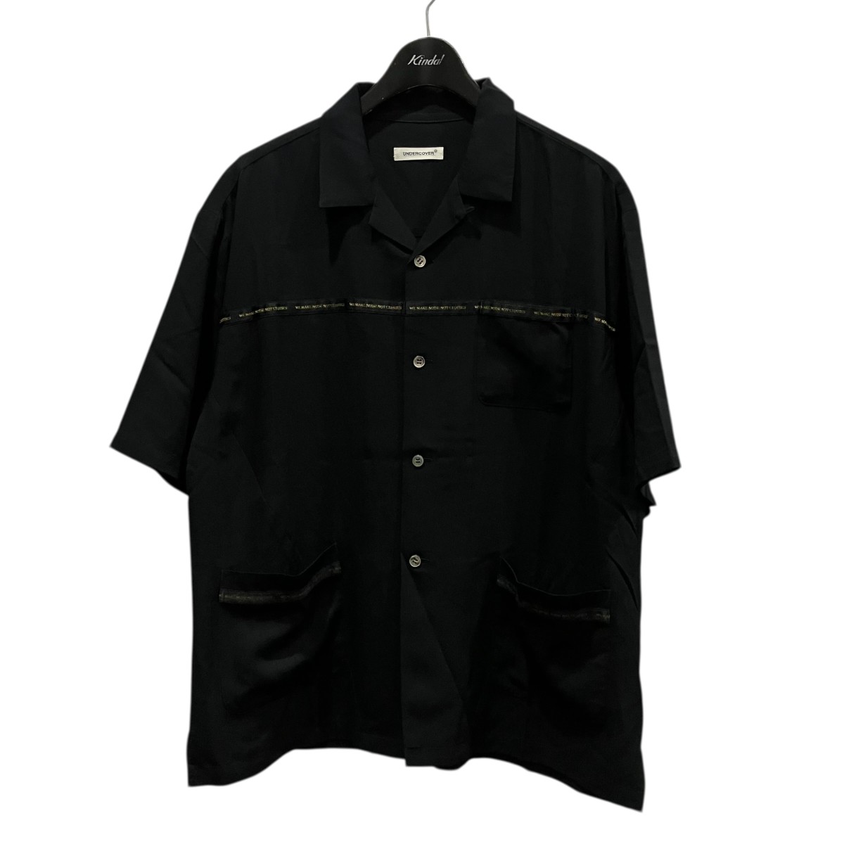【中古】 UNDERCOVER　 レーヨンオープンカラーシャツ UP1E4405 ブラック サイズ：3 【060426】（アンダーカバー）