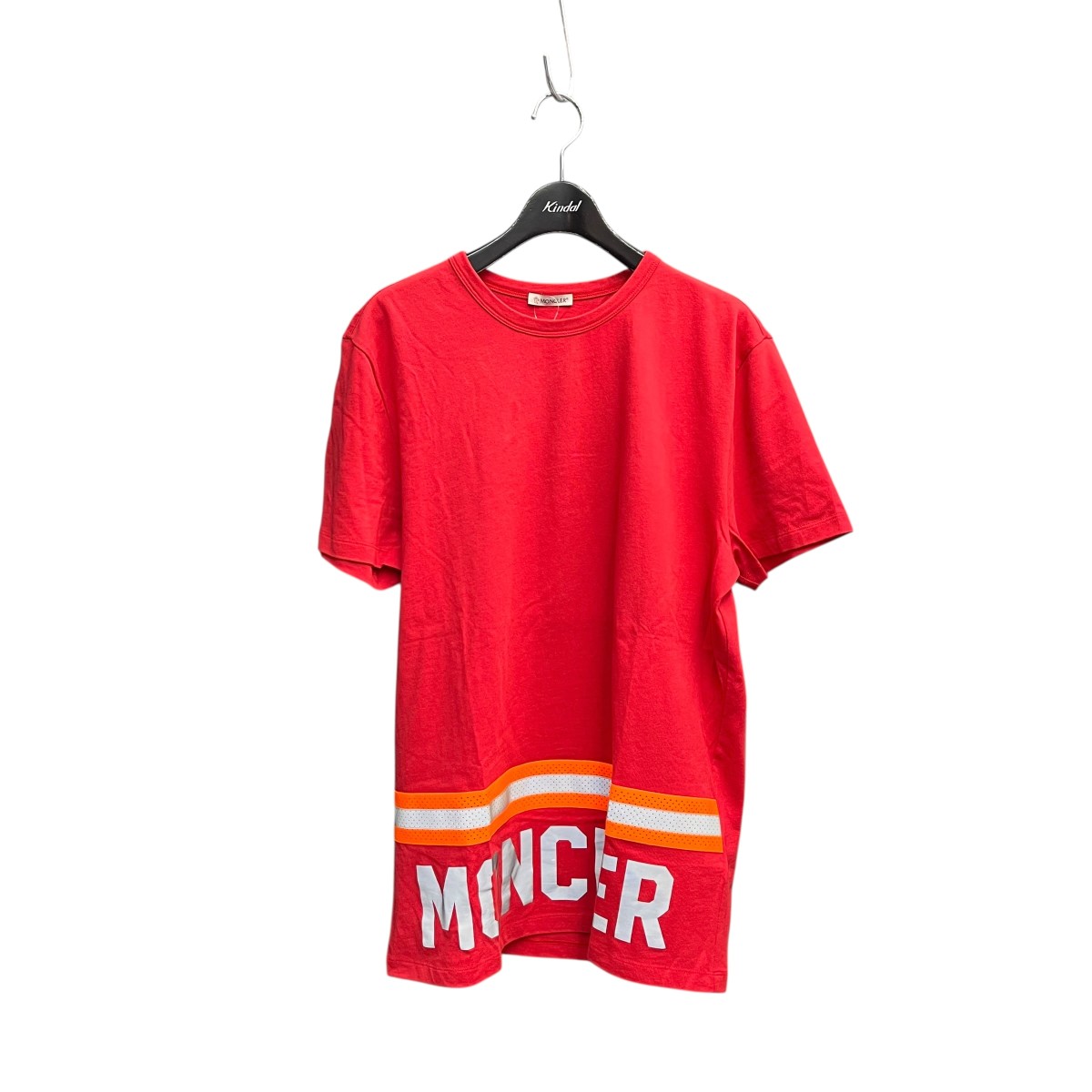 【中古】MONCLER　MAGLIA T-SHIRT 半袖カットソー F10918C73920 レッド サイズ：M 【060426】（モンクレール）｜ブランド古着のカインドオル