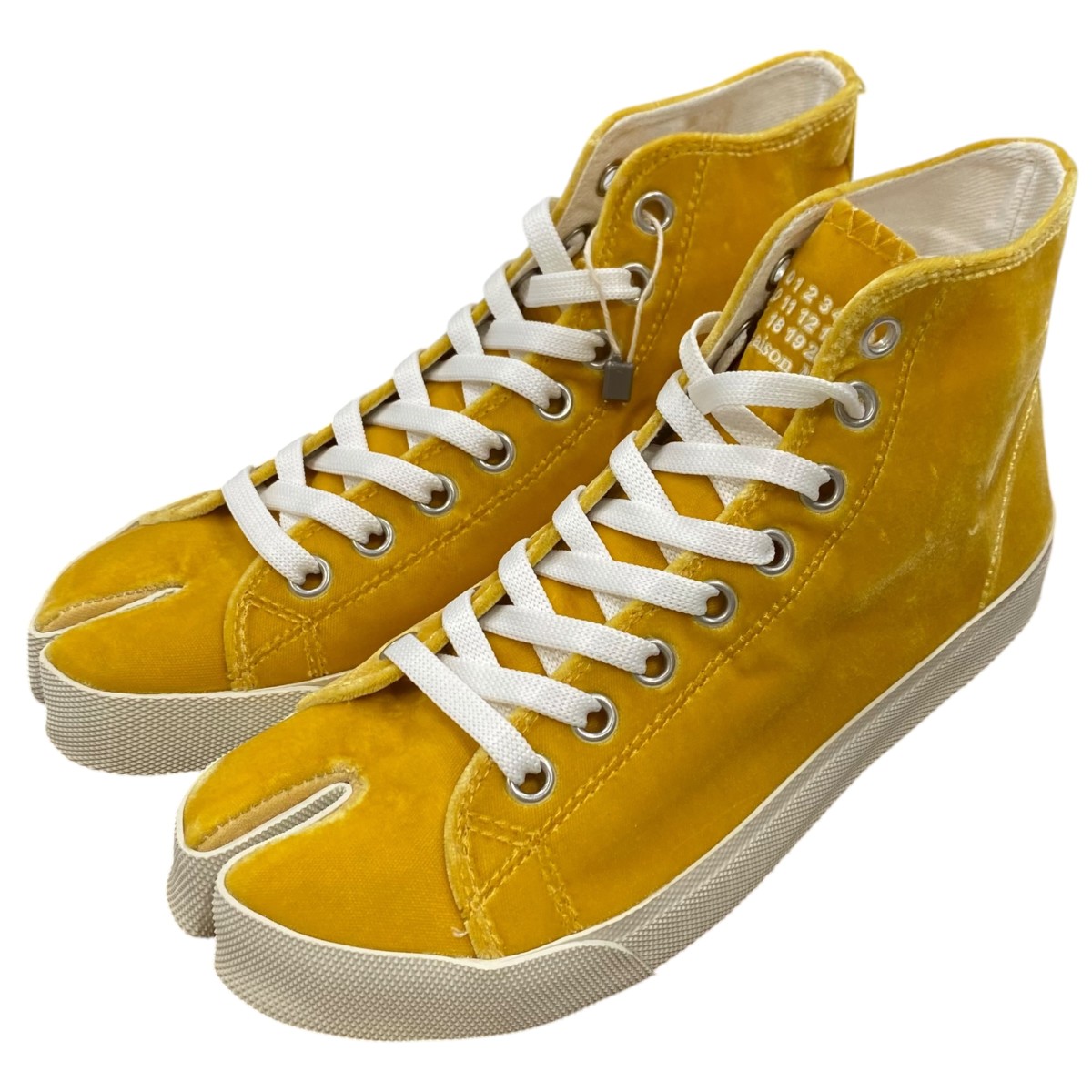 【中古】 Maison Margiela　 Tabi High ハイカットスニーカー S58WS0111 イエロー サイズ：38 【060426】（メゾンマルジェラ）