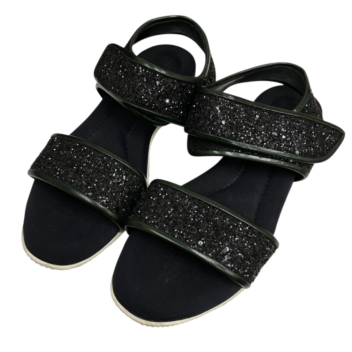 【中古】<br>MARNI<br>スパークル サンダル SAMSW14G01 ブラック サイズ：35(22.0~22.5cm)<br>【価格見直し】